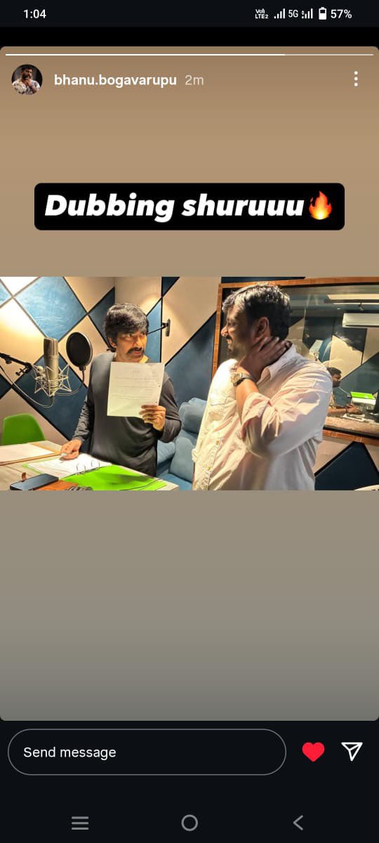 Harsha_offl2's tweet image. Dubbing begin  🔥🔥@RaviTeja_offl @BhanuBogavarapu 
#Massjathara #Raviteja