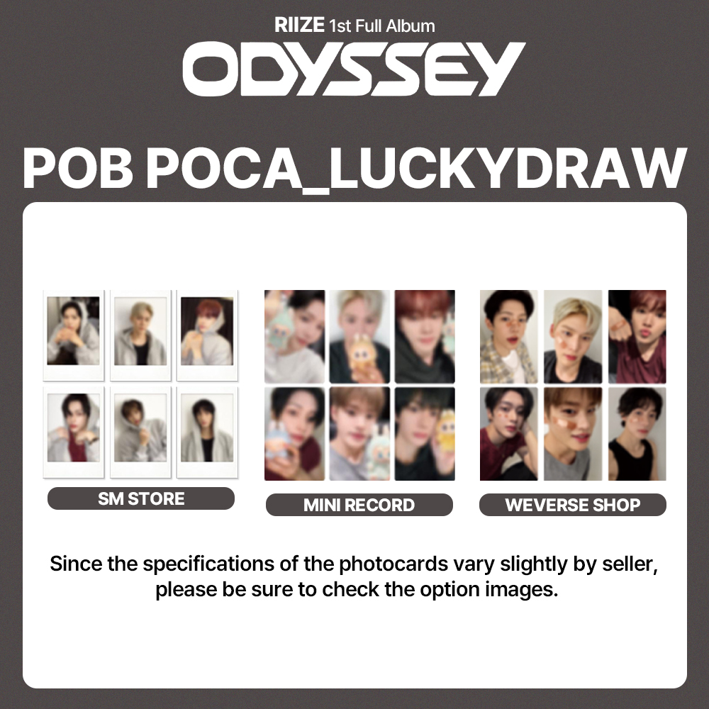 ✨RIIZE 1st Album [ ODYSSEY ] LUCKYDRAW POB PHOTOCARD✨ ✓1 SET