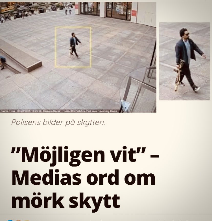 tageserlander's tweet image. Under rapportering om skjutning i NYC där 6 personer dödades, gjorde CNN ett uttalande som väckte ilska:
”-De vet att han är en man, möjligen vit.” De såg att gärningsmannen var mörkhyad. Ändå beskrev CNN honom som ”möjligen vit”. Det var inget misstag. Det var ett medvetet val.