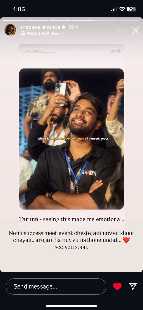 The_Tarunnn's tweet image. Annaa😭♥️ @TheDeverakonda 

Thankkkk youuuu