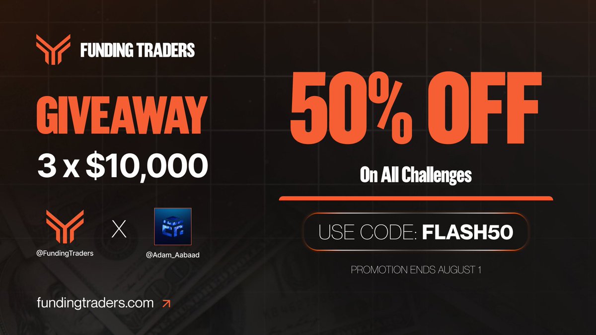 Adam_Aabaad's tweet image. 🎉 Giveaway Time 🎉

1. Follow @FundingFutures @FundingTraders @StanFXTrading @DavidKrtinic &amp;amp; @Adam_Aabaad

2. Like and Retweet

3. Tag 3 friends

4. Repost pinned @FundingTraders post. 

⏳2nd August