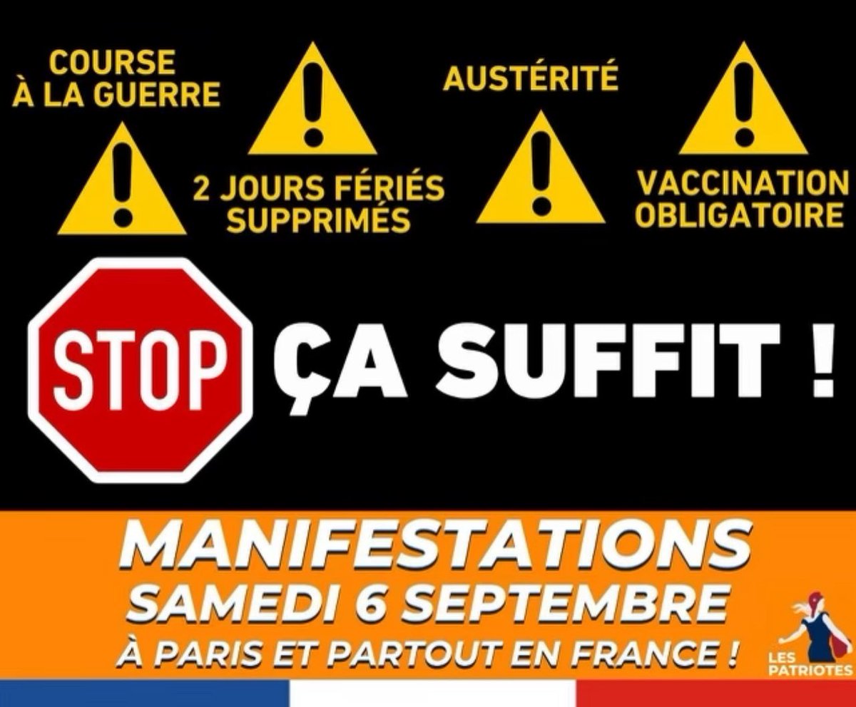 Si avec tout ce qui se passe depuis le Covid (achat de vaccins par SMS, loi DSA, corruption, guerre en Ukraine, Mercosur, accords avec les US etc…) vous n’avez pas compris qu’il fallait sortir de l’UE, les Patriotes souverainistes ne peuvent plus rien pour vous ! #FrexitVite