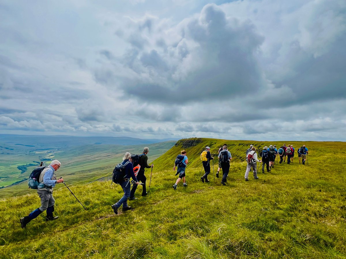 foscl's tweet image. Last weekend we ventured to remote Wild Boar Fell, the 4th highest peak in Yorkshire.
It is always a special place to visit and those who took on this challenging walk were rewarded with fine long range view and no rain for a change!