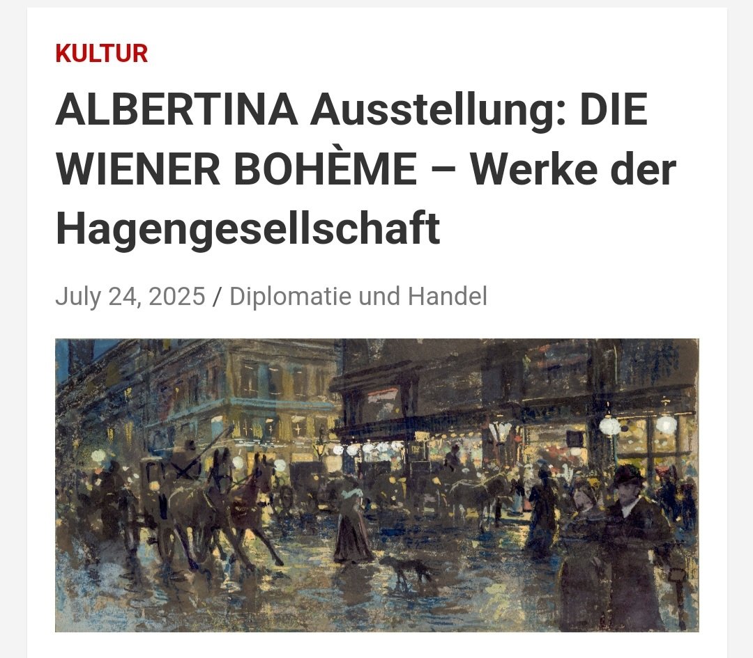 Diplomacy and Commerce Austria (@thedcaustria) on Twitter photo ALBERTINA Ausstellung: DIE WIENER BOHÈME
🔗➡️diplomacyandcommerce.at/albertina-auss…
<a href="/AlbertinaMuseum/">ALBERTINA Museum</a> ALBERTINA Ausstellung: DIE WIENER BOHÈME
🔗➡️diplomacyandcommerce.at/albertina-auss…
<a href="/AlbertinaMuseum/">ALBERTINA Museum</a>