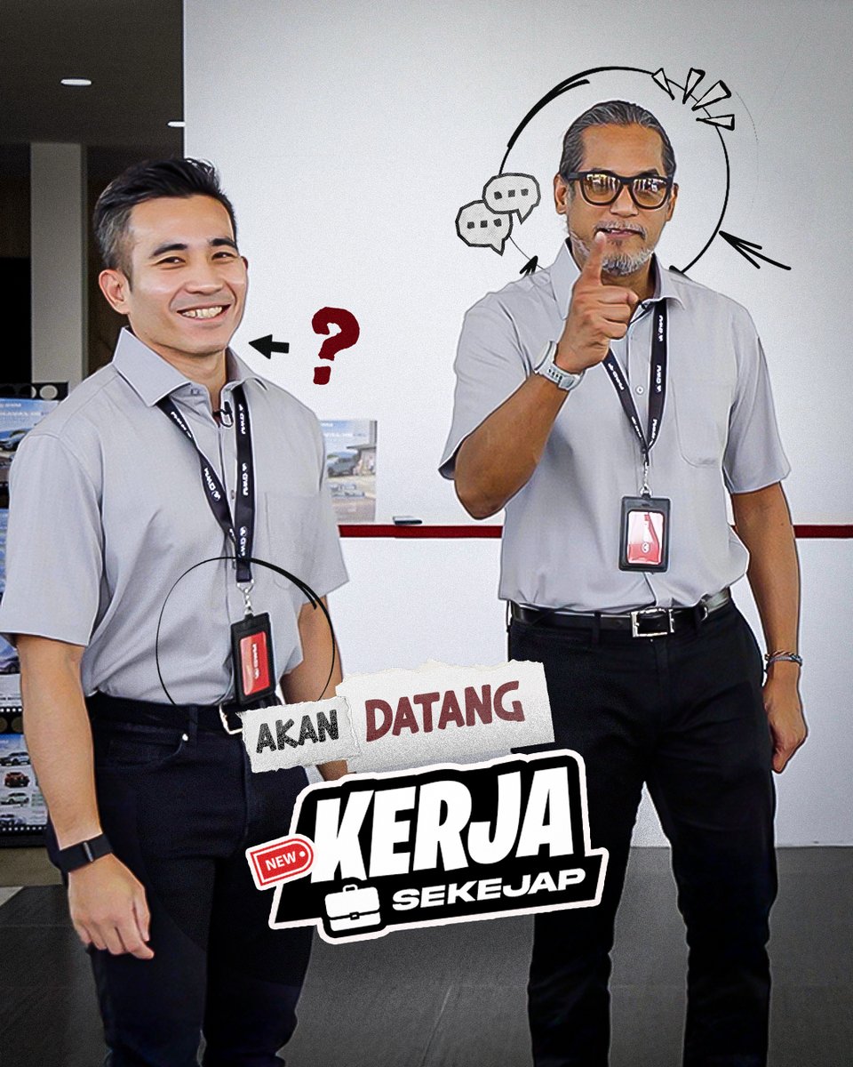 kslagi's tweet image. Dah bosan ke jadi hos... hari ini kerja apa lagi? Nantikan segmen baru, Kerja Sekejap 💼
#KSLagi #KeluarSekejapLagi #KerjaSekejap