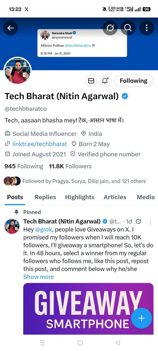 Ashish Singh (@ashishs0008) on Twitter photo <a href="/techbharatco/">Tech Bharat (Nitin Agarwal)</a> ๐ #GIVEAWAY I'd love a smartwatch to finally get a real handle on my daily steps & activity. It's so hard to keep track manually, and I know a watch would keep me accountable and show me all those important details. Hope for a win! ๐
Tags <a href="/Darshh_Mavi/">Darsh Mavi</a> <a href="/AnshuVibes/">Anshu ๐ฏ</a> <a href="/Dattatray_84/">Dattatray84</a> <a href="/techbharatco/">Tech Bharat (Nitin Agarwal)</a> ๐ #GIVEAWAY I'd love a smartwatch to finally get a real handle on my daily steps & activity. It's so hard to keep track manually, and I know a watch would keep me accountable and show me all those important details. Hope for a win! ๐
Tags <a href="/Darshh_Mavi/">Darsh Mavi</a> <a href="/AnshuVibes/">Anshu ๐ฏ</a> <a href="/Dattatray_84/">Dattatray84</a>