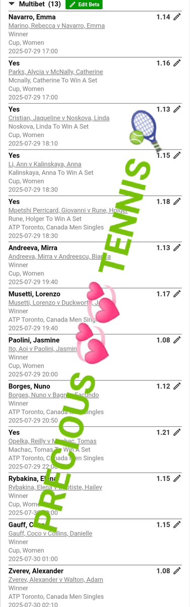 GreenWorldCTM's tweet image. Daily Odds 2/2
Tennis πΎπ―πΎπΎ
Booking Code BW80F9D3D
5.5 Odds
ππ‘ππ―οΈπΎ
