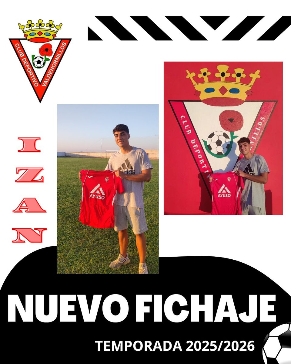 CDValdehornillo's tweet photo. FICHAJE OFICIAL TEMPORADA 25/26

Izan se convierte en el primer fichaje esta temporada!💪🏾

Medio centro ofensivo de la casa, que nos dará un salto de calidad en el ataque este año⚡️

Gracias por confiar en nosotros ❤️ Bienvenido a casa🏡 

❤️¡Vamos rojos!❤️ https://t.co/sIn4LibQZW