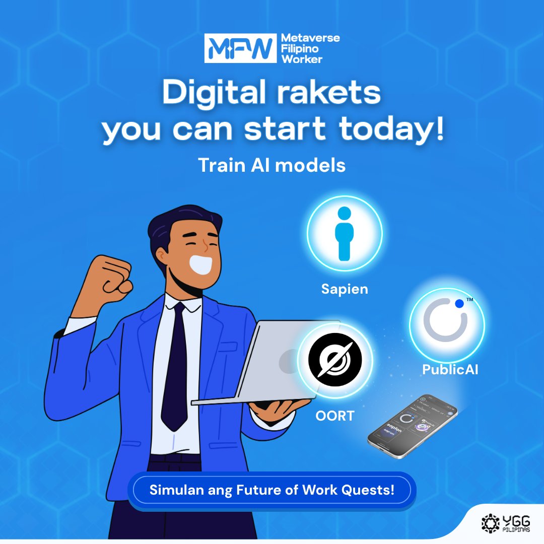 Yes, may bagong raket na swak sa digital skill mo. 😉

Through <a href="/YGGFutureOfWork/">YGG Future of Work</a> quests on YGG GAP Season 10, MFWs can now have the opportunity to get gigs by training AI models. Basta may phone, mic, o camera ka, pwede ka nang sumali. 

Start your quest today at