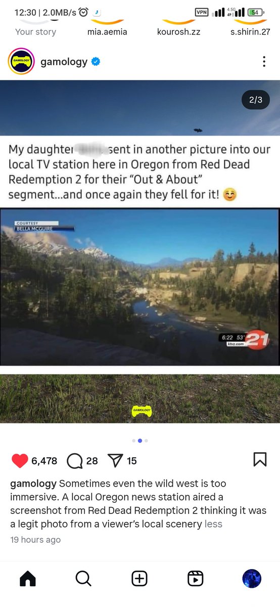 Pandara_Meg's tweet photo. یک شبکه محلی یک اسکرین شات از #rdr2
رو به عنوان یک عکس از ژطبیعت غرب وحشی منتشر کرده 😑🤣
#pandara https://t.co/wjRSskX2jh