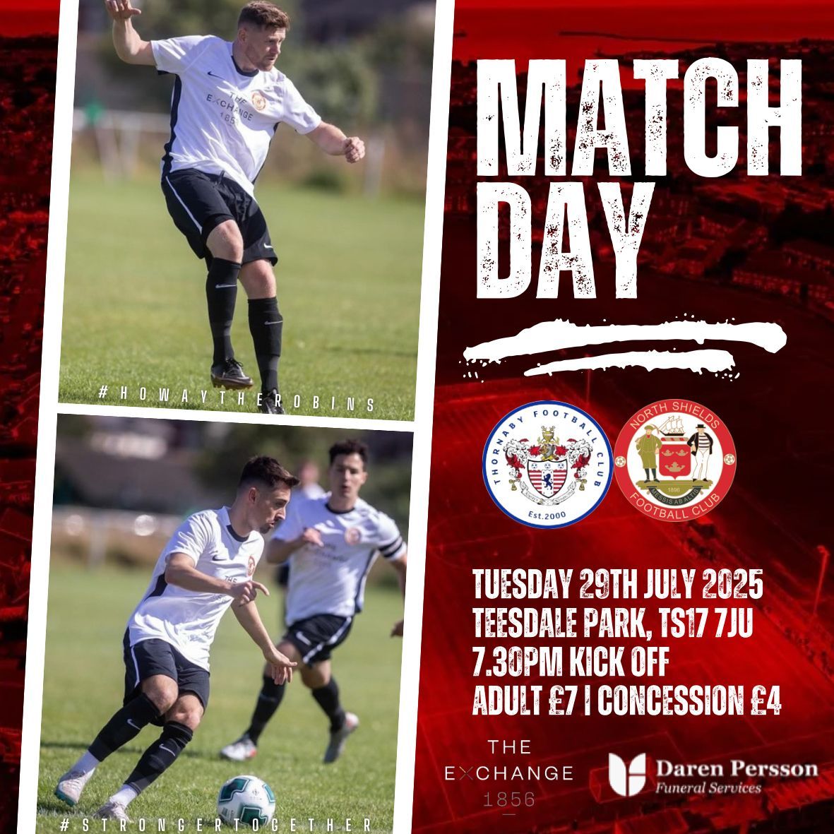 NorthShieldsFC's tweet image. 🔴 MATCH DAY ⚪

We’re on the road tonight for our first away game of the season in the EBAC Northern League! Let’s back the lads as we head to Thornaby! 👊

🆚 @ThornabyFC_
🕢 Kick-Off: 7:30 PM
📍 Away – Teesdale Park
✍🏻 northshieldsfc.co.uk/match-preview-…

#HowayTheRobins #NorthernLeague