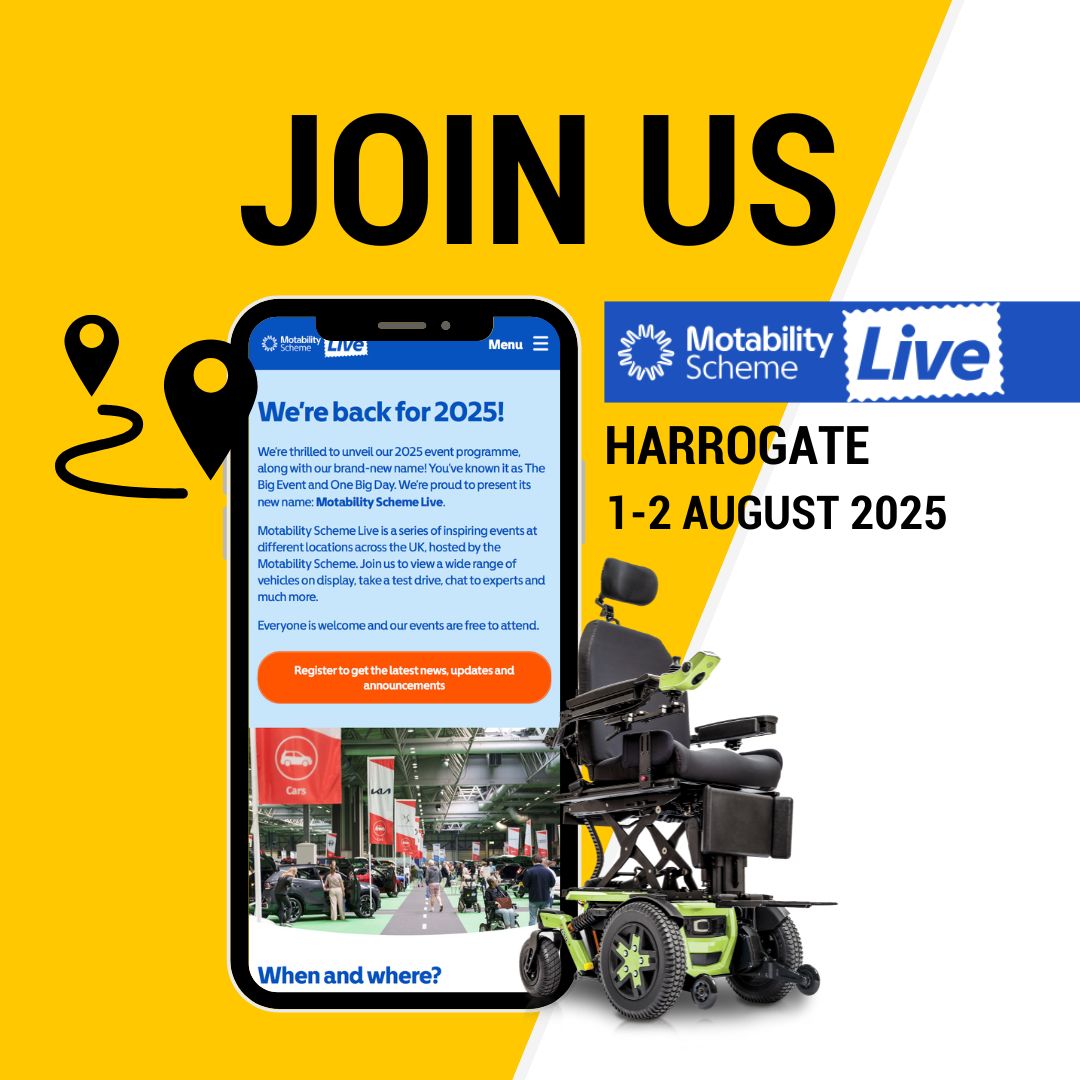 We're excited to be at Motability Scheme Live in Harrogate this week!

📍 The Great Yorkshire Events Centre
 🗓️ 1-2 August 2025

See you there!

#MotabilitySchemeLive #Harrogate #Powerchairs #TestDrive