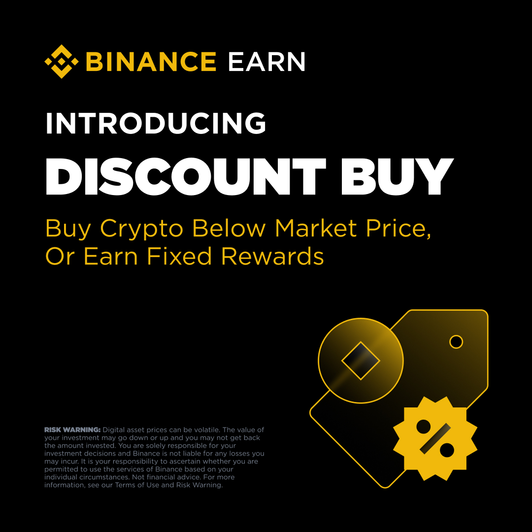 Buy crypto below market price, or earn fixed rewards! Target BTC/ETH at a  discount with Discount Buy, or earn fixed APR if not executed. Launch  promo: Extra 10% discount boost! 👉 https://t.co/7Z1g24mF2P