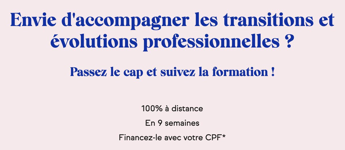 Reconversion, évolution, transition : vous voulez accompagner ces parcours-là ? On vous apprend comment faire : garance-et-moi.com/formation-altp…