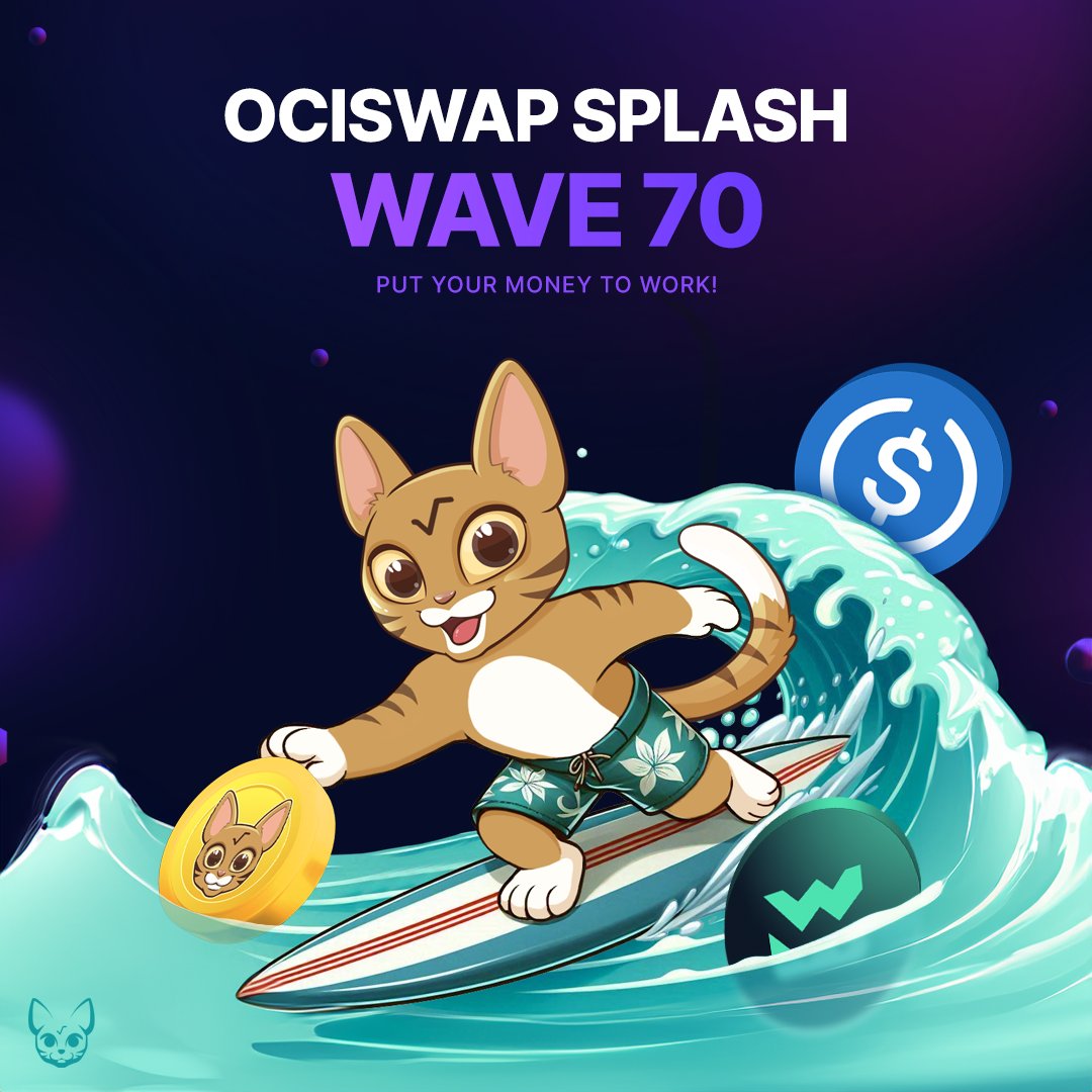 ociswap's tweet image. 🌊 Wave 70 — Big waves incoming!
OCI keeps riding the momentum, wave after wave, every Monday a new opportunity rolls in.
Extra high APRs are live on Pool V2 and Precision Pool V2 for $OCI, $WEFT, and $USDC. Time to earn passively. ⚡️
💰 100,000 $OCI in rewards
📍 Pool V2 +…