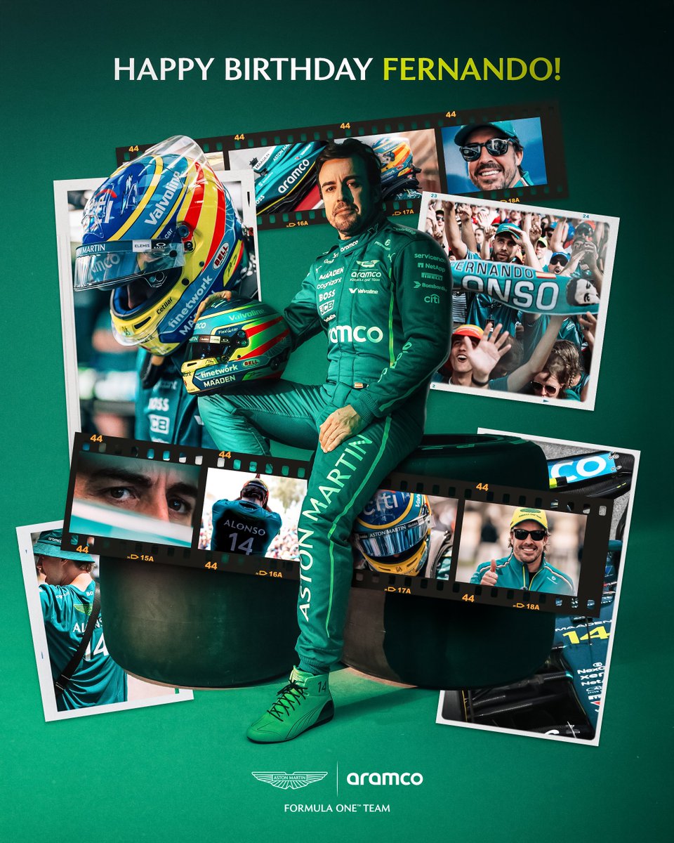 Aston Martin Aramco F1 Team (@astonmartinf1) on Twitter photo ¡Feliz cumpleaños, Fernando! 💚
Wishing a very happy birthday to <a href="/alo_oficial/">Fernando Alonso</a> from all of us! ¡Feliz cumpleaños, Fernando! 💚
Wishing a very happy birthday to <a href="/alo_oficial/">Fernando Alonso</a> from all of us!