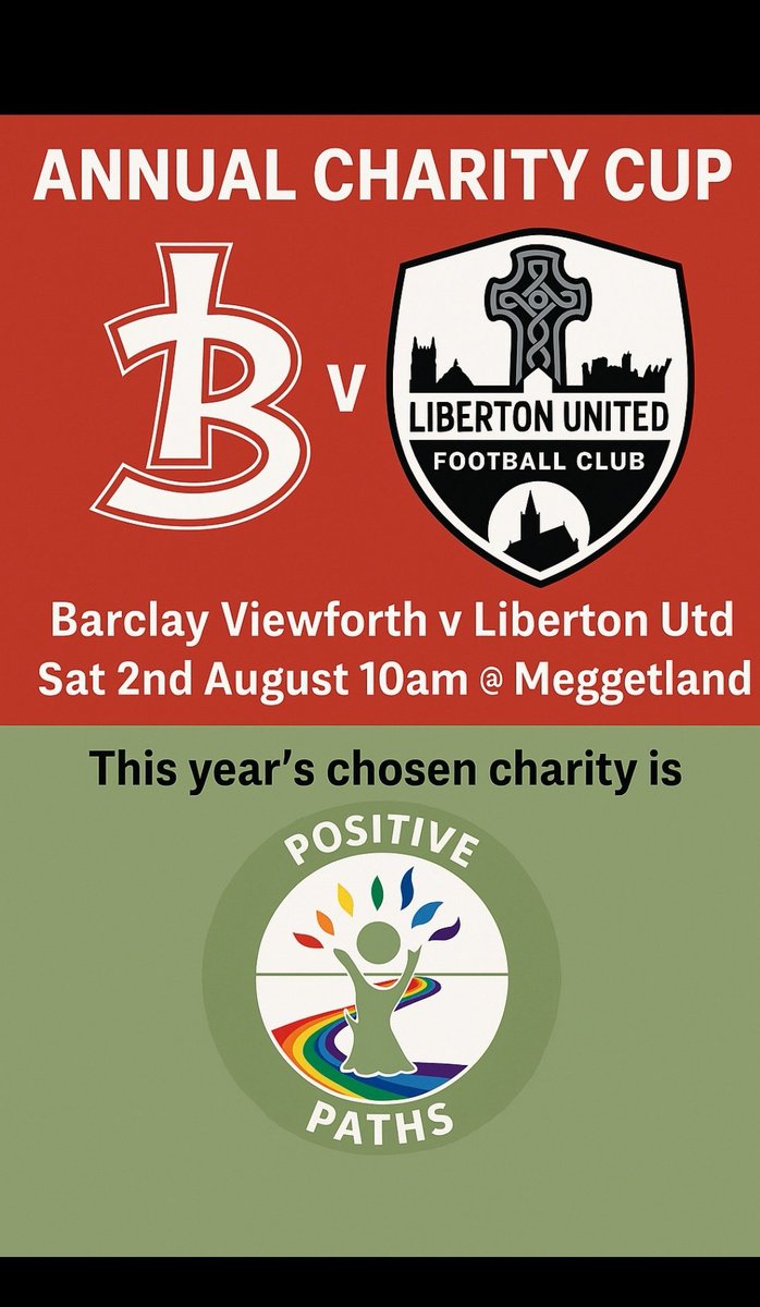 BViewforth's tweet image. This weekend we face the newly formed Liberton Utd in our annual charity cup match. An early chance for some silverware for both teams.