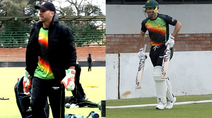 haploz99's tweet image. Brandon Ross Murray Taylor pictured in training with Zimbabwe Cricket 🏏 ahead of the 2 match test series vs. New Zealand!!
Taylor was also seen taking part in wicket keeping drills.