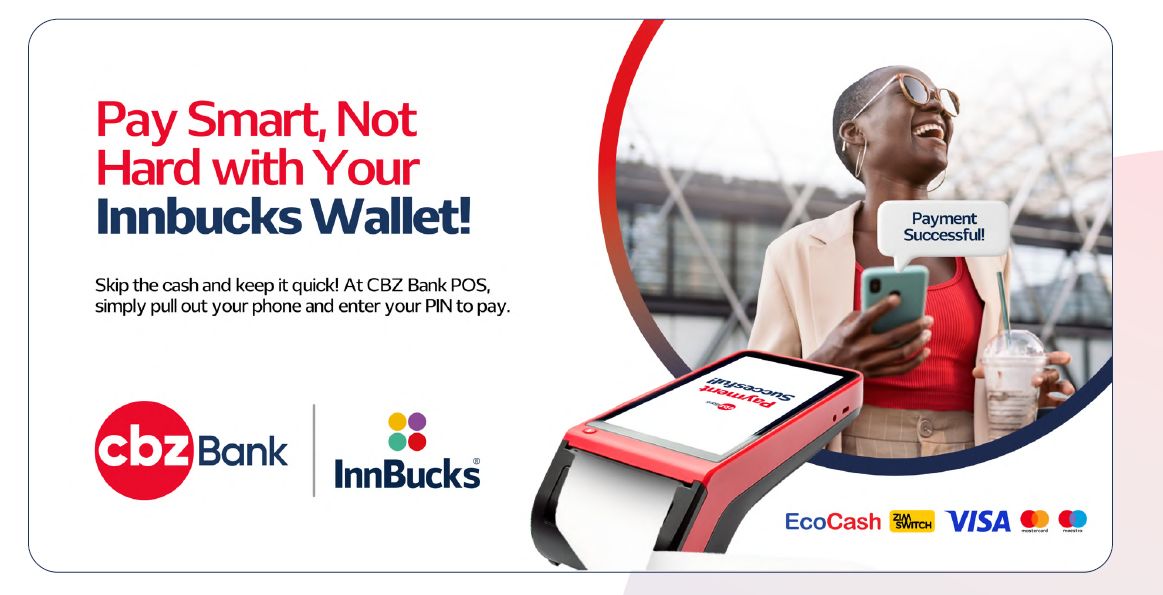 Zimindependent's tweet image. #Sponsored
🟤#DidYouKnow CBZ POS terminals now accept InnBucks Wallet, offering you smooth transactions — all from your mobile device.
One tap. One PIN. One smarter way to pay.
#PartnersForSuccess