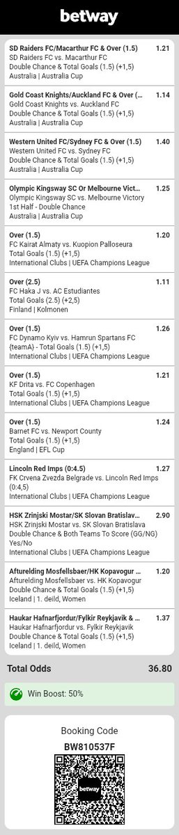 TODAYS GAMES
BW810537F&gt;&gt;36 ODDS💸💰
BW810C188&gt;&gt;5K ODDS💸💰
Play this only at <a href="/BetwayMalawi/">Betway Malawi</a>