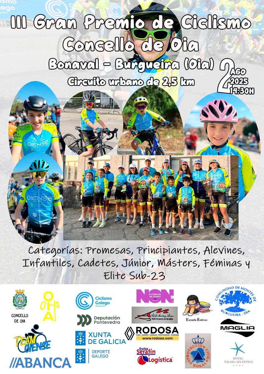#CiclismoGalego | III Gran Premio de Ciclismo Concello de Oia 

⏳ Mañá remata o prazo para inscribirse 

📝 fgalegaciclismo.es/index.php/smar…