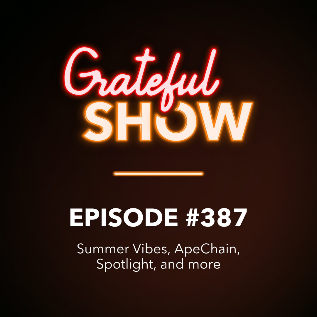 GratefulApe.eth π (@gratefulape_eth) on Twitter photo You can now listen to the latest <a href="/GratefulShow_/">Grateful Show</a> on your favorite podcast platform.
#387: Summer Vibes, ApeChain, Spotlight, and more
π§Spotify:
open.spotify.com/show/2ykNEBhLJβ¦
π§Apple Podcast:
podcasts.apple.com/us/podcast/graβ¦
Thank you for joining us on stage
<a href="/junglekidz_/">jungle kidz</a> <a href="/Steff1309/">Steff π¦</a> You can now listen to the latest <a href="/GratefulShow_/">Grateful Show</a> on your favorite podcast platform.
#387: Summer Vibes, ApeChain, Spotlight, and more
π§Spotify:
open.spotify.com/show/2ykNEBhLJβ¦
π§Apple Podcast:
podcasts.apple.com/us/podcast/graβ¦
Thank you for joining us on stage
<a href="/junglekidz_/">jungle kidz</a> <a href="/Steff1309/">Steff π¦</a>