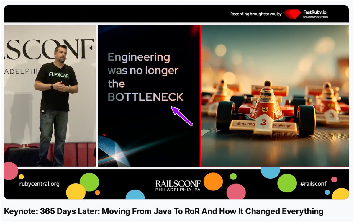 I think the best short pitch to business on why use Ruby on Rails is this one:

&gt; Engineering was no longer the bottleneck