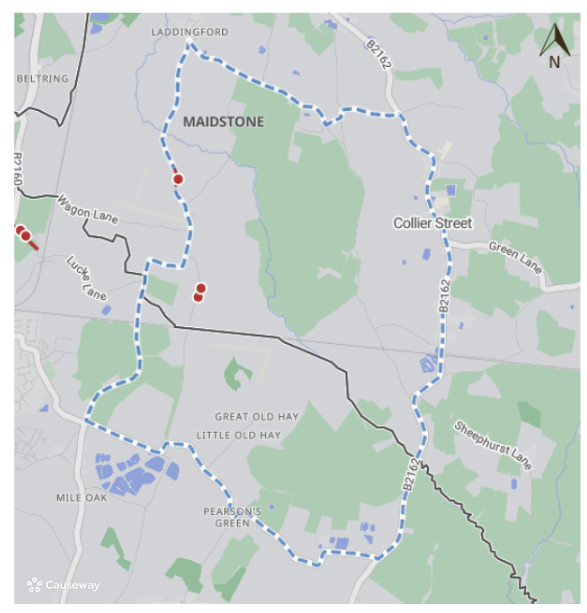 KentHighways's tweet image. Yalding, Darman Lane: Road closed 5th - 6th August to allow for Openreach pole replacement works: moorl.uk/?eyujim