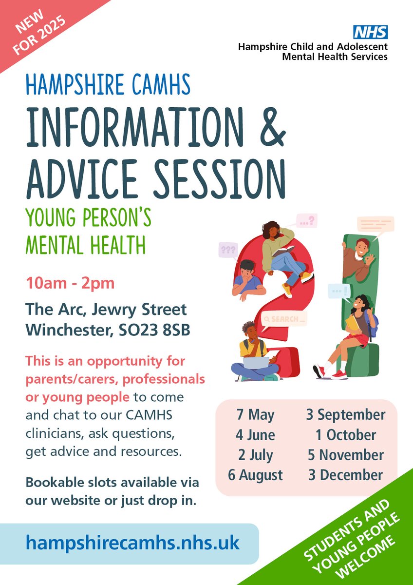 DONT sit &amp; worry or avoid If  U R worried abt UR child's mental health come &amp; speak to a clinician face 2 face 4 advice strategies signposting or maybe just some reassurance Isn't that worth it   Pre-book a slot or just pop in We welcome YP attending as well  next 1Aug 6th