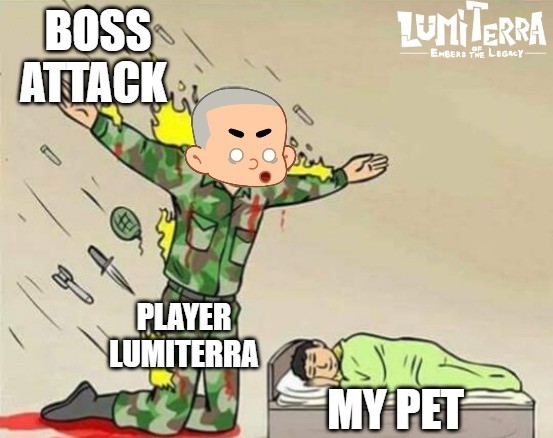 aqilalr's tweet image. Everyone knows losing your pet hits harder than dying in battle.

@LumiterraGame
