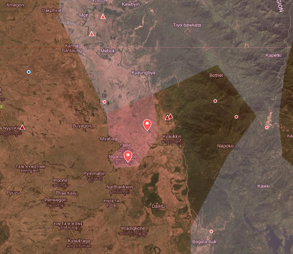 KNLA Battalion 9 and joint PDF forces captured the villages of Yin Taik Kone and La Pat in Bago region on Sunday. They are close to achieving encirclement of Kyaukkyi town and the nearby bases of Infantry Battalion 60 and Light Infantry Battalion 351.

#Myanmar #Bago
Map -