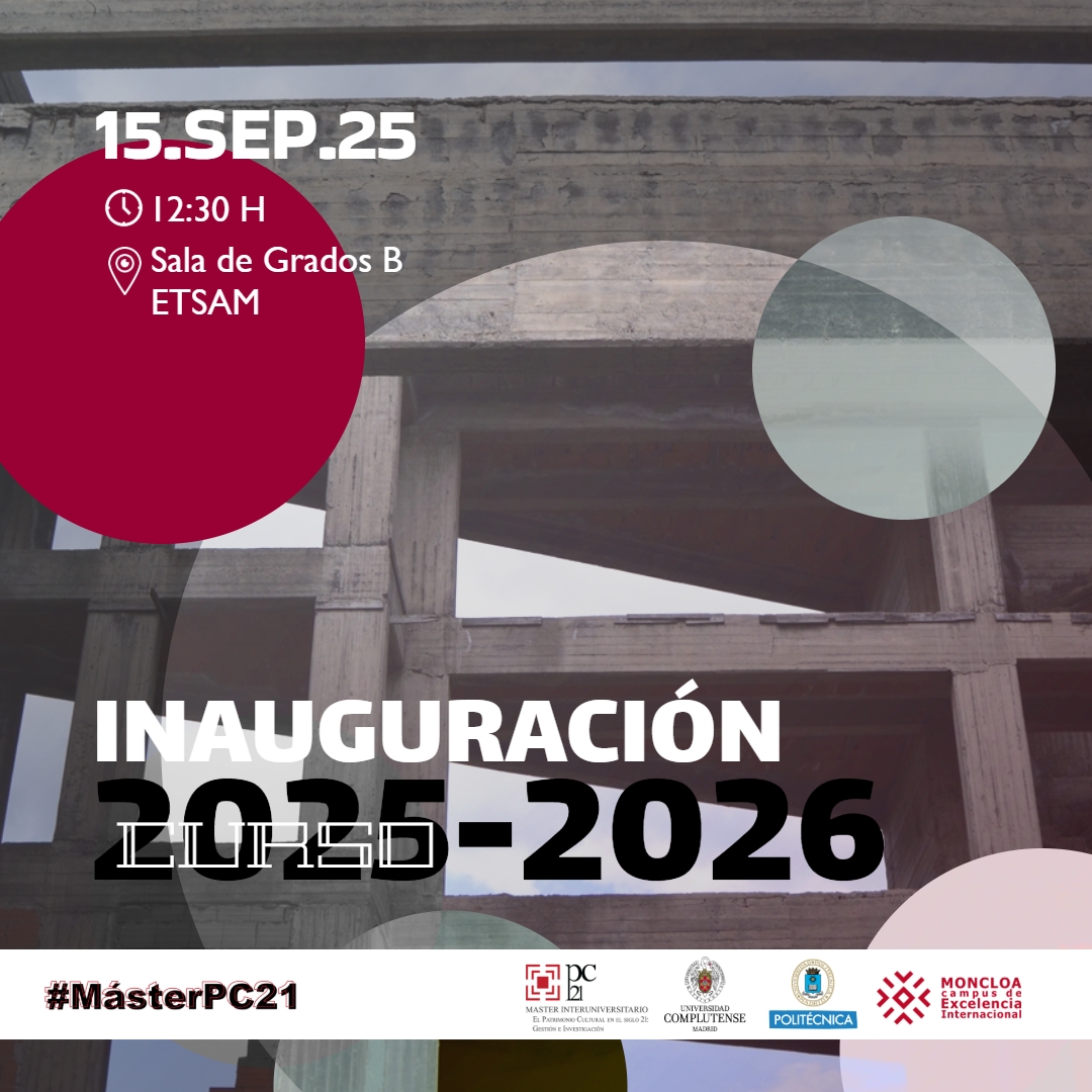 masterpc21's tweet photo. #MásterPC21 El 15 de septiembre iniciamos nuestro noveno curso académico. 🎉

🗣️Conferencia inaugural por Pablo Arboleda: "De las ruinas inacabadas al toldo verde: El giro conceptual en los estudios críticos de patrimonio"

+Info 👉https://t.co/tIhKgsD4IK https://t.co/0sdufUelvx