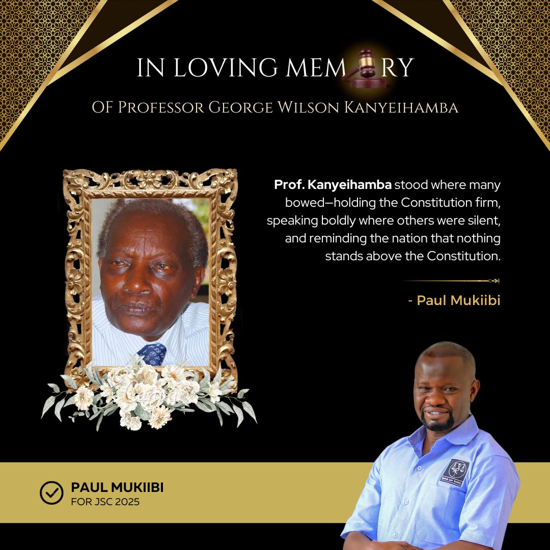 pmpaulmukiibi's tweet image. Prof. Kanyeihamba stood where many bowed, defending the Constitution with courage and conviction. His legacy urges us to keep fighting for justice.

To all chainbreakers: let’s honour his legacy by standing for justice.

RIP Prof. G.W. Kanyeihamba 🕊
#LetsKeepBreakingTheChains