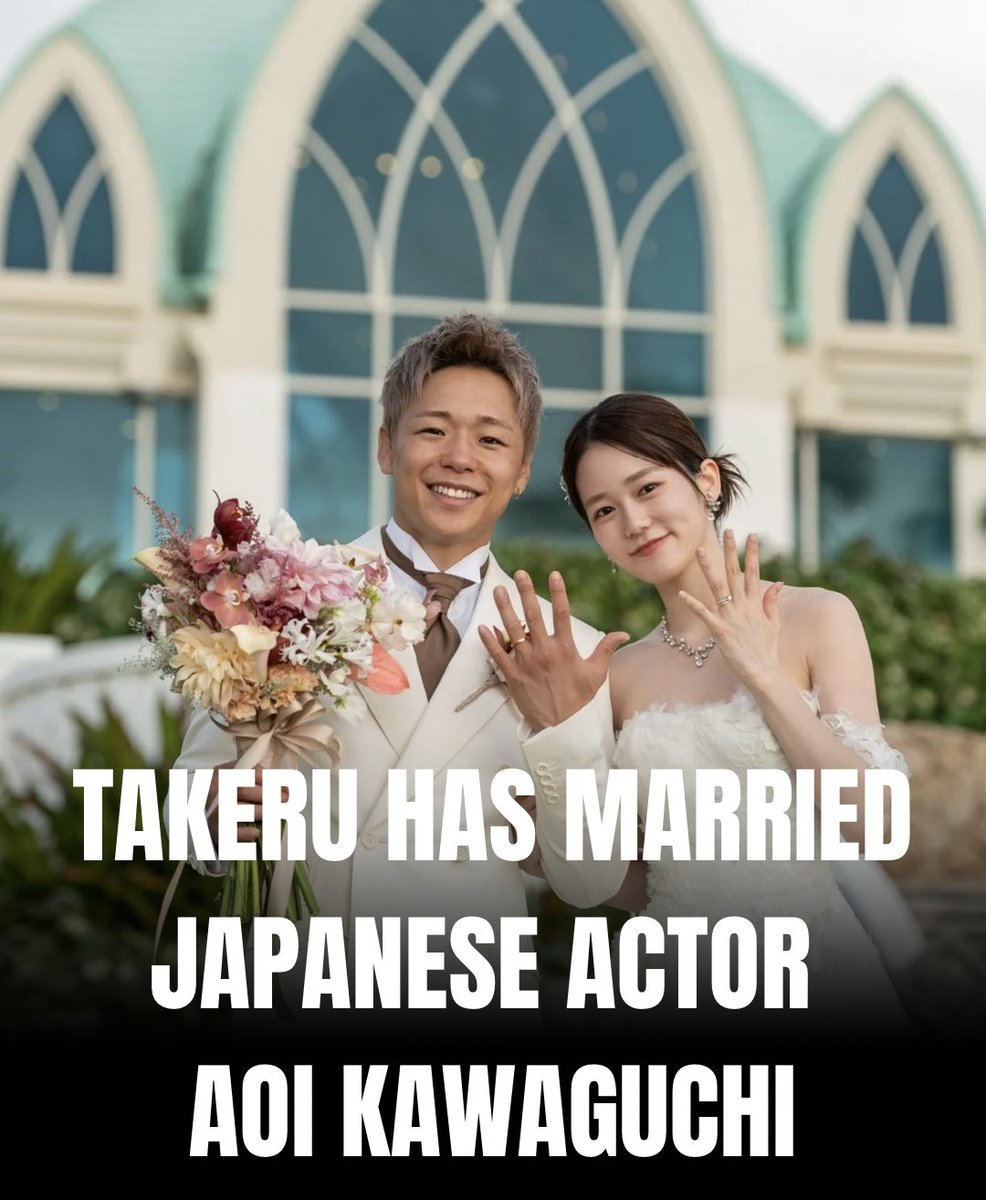 TetsuyaMT789's tweet image. 🚨 Takeru announces that he has married Aoi Kawaguchi, a Japanese actress 💍
“As the final chapter of my life as a fighter, from now on, I will fight while carrying the responsibility of family, and I want to live supporting each other through both joyful and difficult times.”…