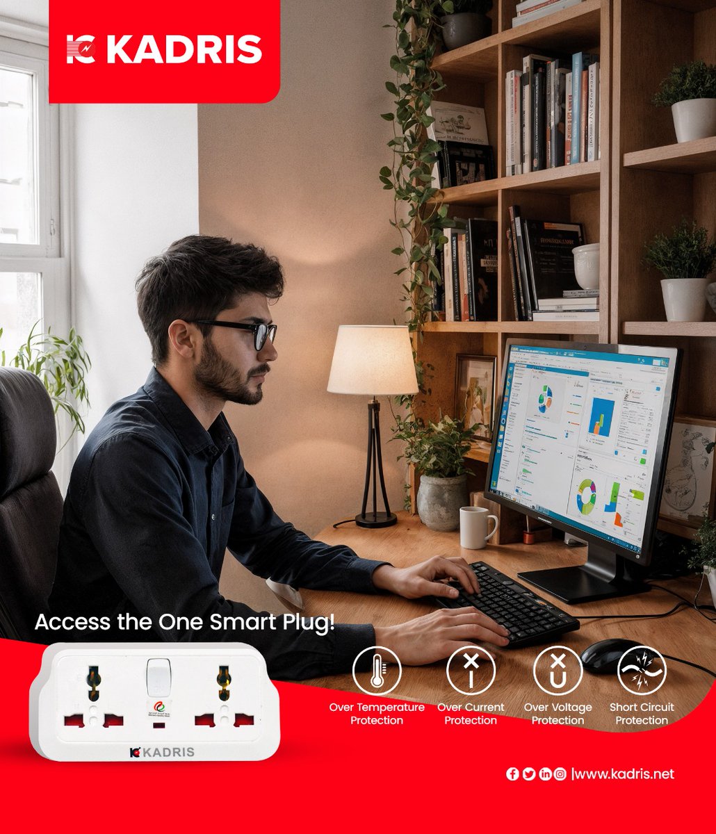 Kadrisae's tweet image. 🔌⚡ KADRIS 13A 2-Way Multiplug – Double the Power, Zero Hassle! 🔋
Plug in and power up two devices at once with safety and convenience. Compact, reliable, and perfect for everyday use.

#KADRIS #Multiplug #2WayPower #13Amp #SmartCharging #HomeEssentials #PowerSimplified #Plug