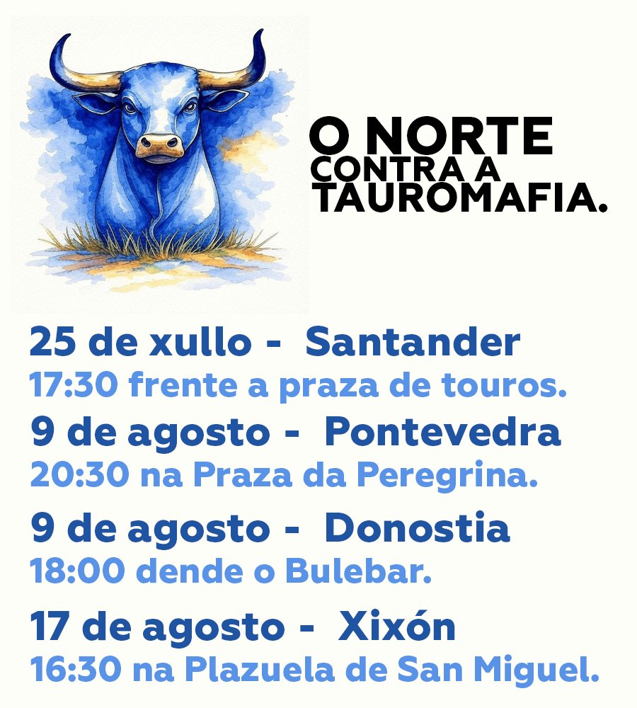 Recordando las manis abolicionistas de las próximas semanas en el Norte 🤘🏽