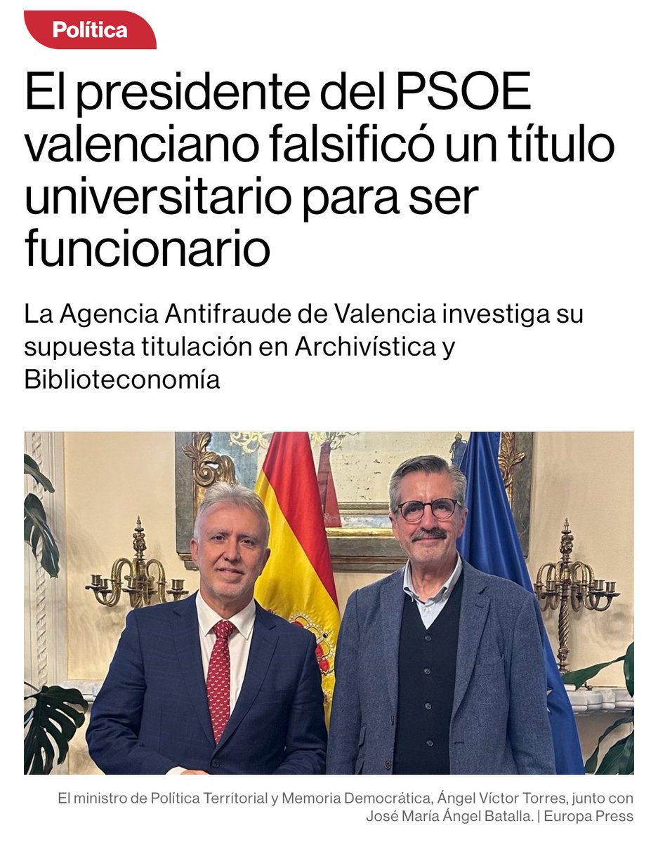 En el PSOE no es que mientan con los títulos de su currículum: es que directamente los falsean.