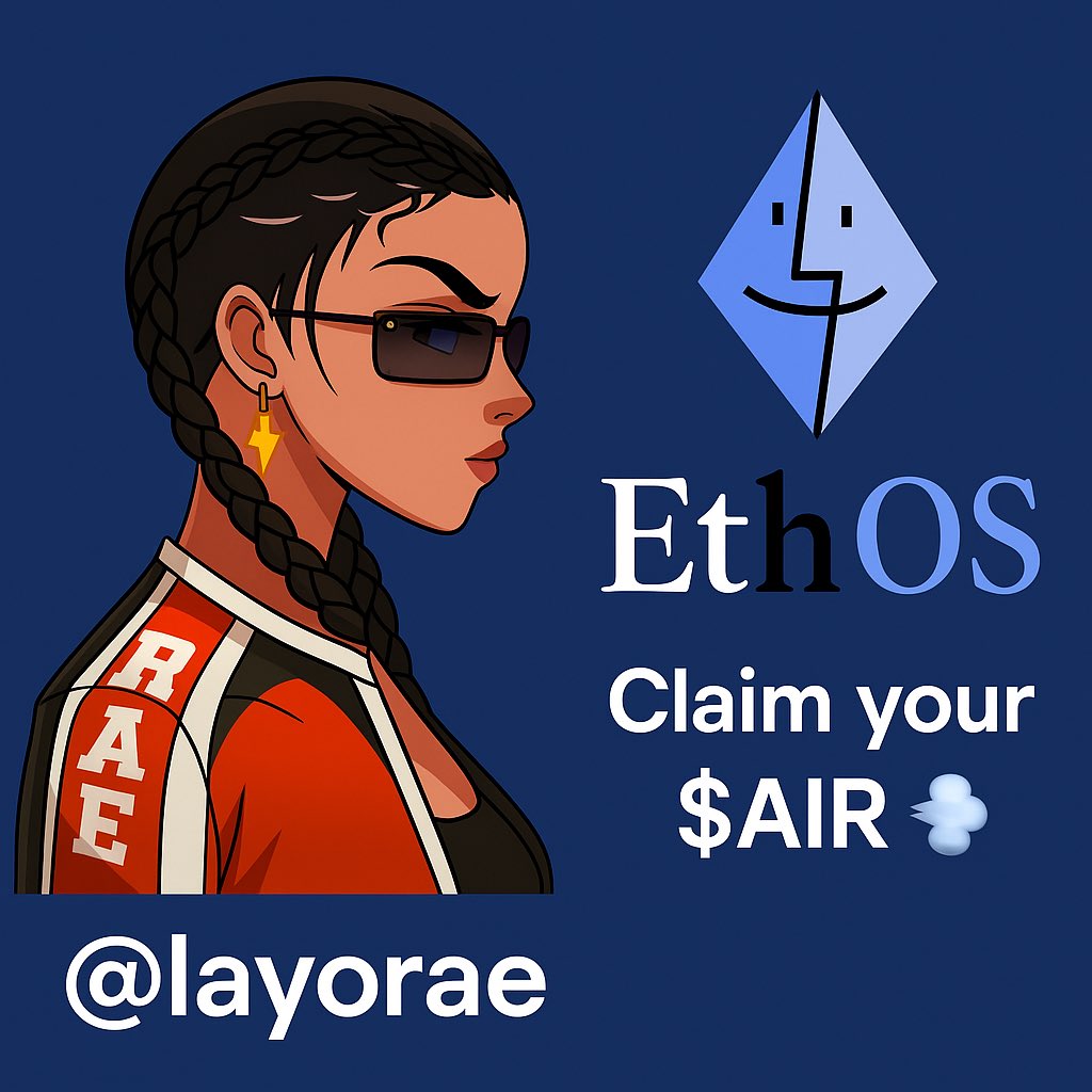 layorae's tweet image. New project alert: Ethereum_OS is giving out FREE $AIR
Just post, stay active, and earn.
>>>> What is Ethereum_OS?
It’s a new platform built on Ethereum that’s mixing crypto with social vibes.
They reward users with $AIR , a token you earn just by tweeting and being active…