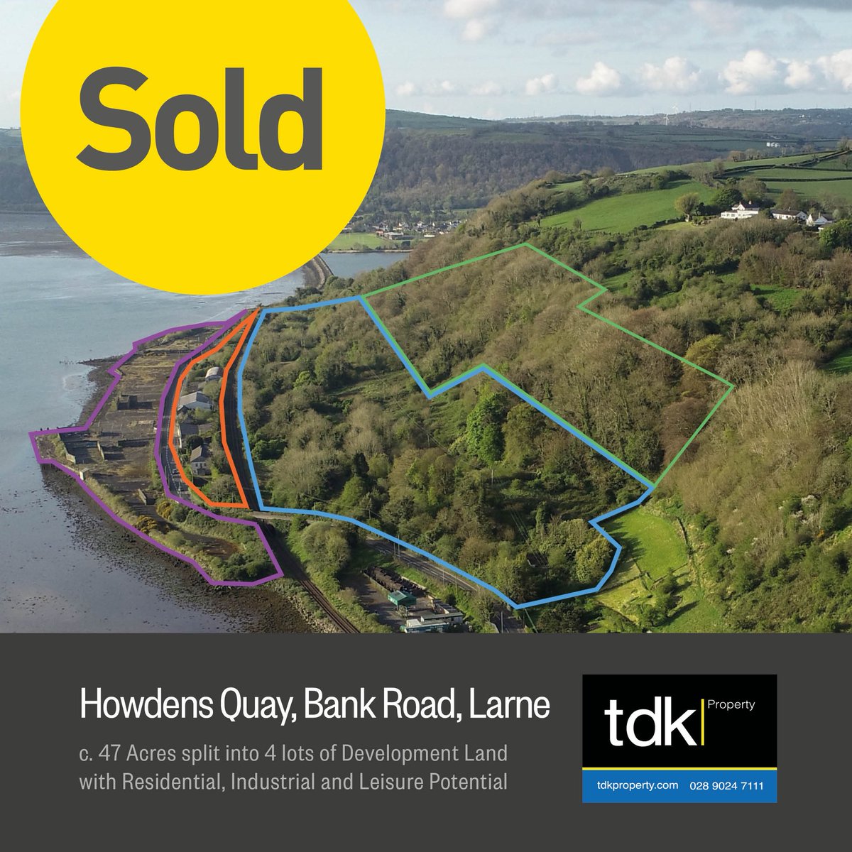 TDK Commercial Property Consultants can announce the sale of this key parcel of land in Larne, Co Antrim to Fabrice Richez from SARDINI LTD, who farm superior quality oysters in a sustainable manner.  It is an exciting new use for this Lough front land.  #larne