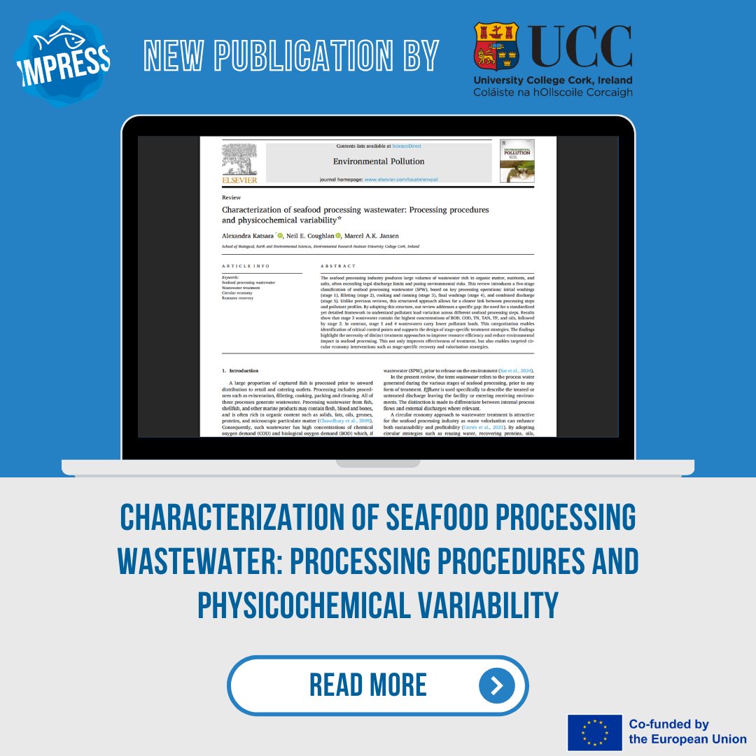 IMPRESS EU (@impress_eu) on Twitter photo 🆕 #publication from <a href="/UCC/">UCC Ireland</a> on #SeafoodProcessingWastewater, introducing a 5-stage system to better manage pollution and enable sustainable treatment strategies.
📚 Read the full article here: cora.ucc.ie/server/api/cor…
#Impress_EU #HorizonEU #ResearchImpactEU #CircularEconomy 🆕 #publication from <a href="/UCC/">UCC Ireland</a> on #SeafoodProcessingWastewater, introducing a 5-stage system to better manage pollution and enable sustainable treatment strategies.
📚 Read the full article here: cora.ucc.ie/server/api/cor…
#Impress_EU #HorizonEU #ResearchImpactEU #CircularEconomy