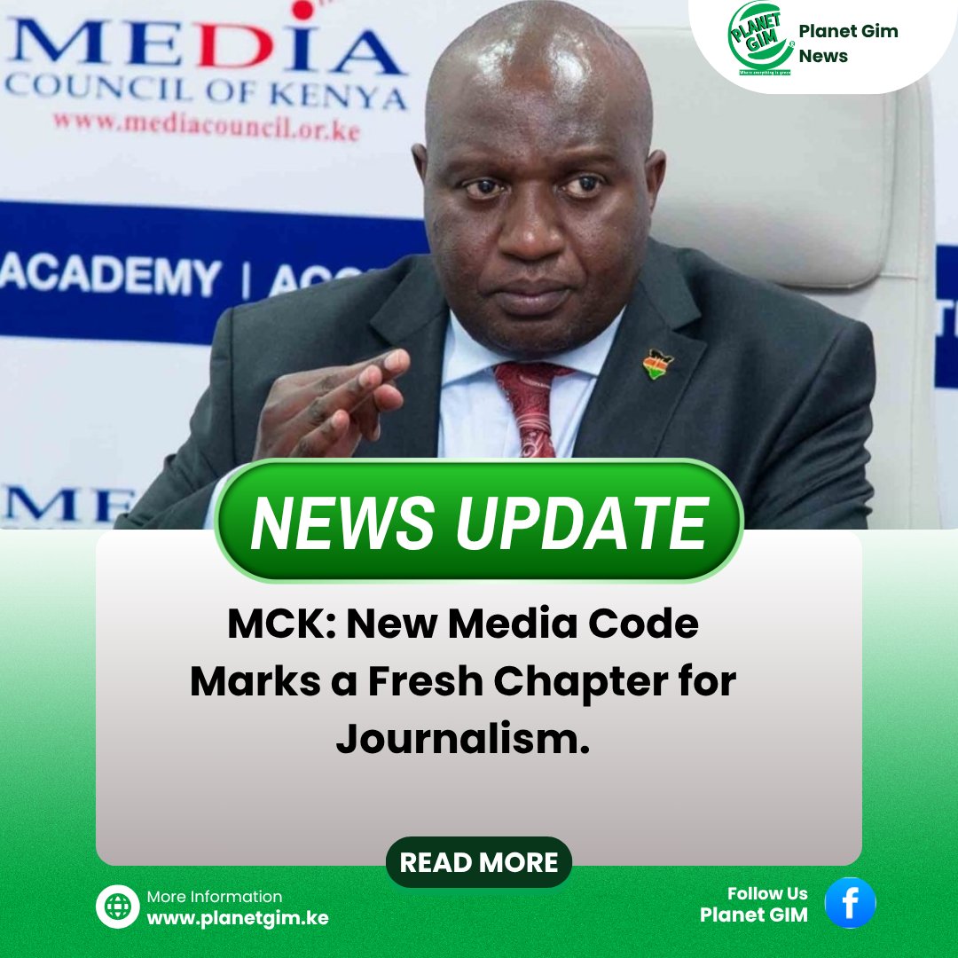 planet_gim's tweet photo. A new Code of Conduct for Media Practice officially came into force today, marking a pivotal moment for journalism in Kenya. https://t.co/UpqpIYjoWZ https://t.co/essEdjCHC0