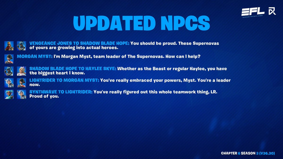 Aggiornamento alle frasi degli NPC #Fortnite