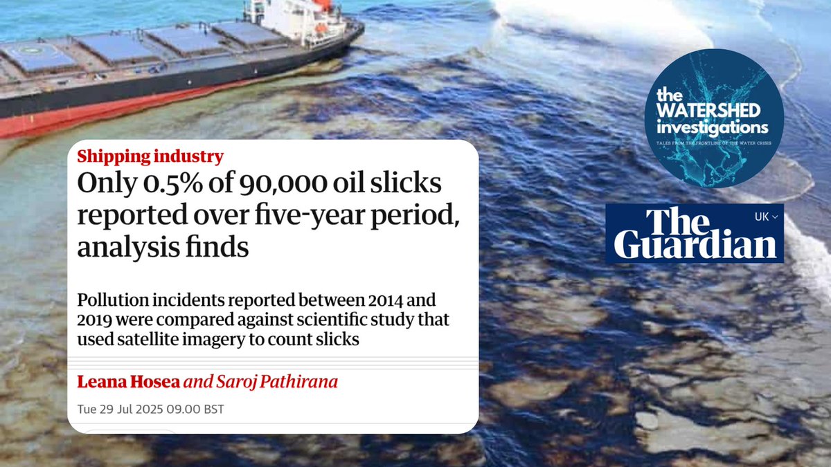 watershed_investigations (@watershed_i) on Twitter photo Paths of poison across our seas:
of 90411 oil spills from ships, only 474 were reported in a 5 year period - satellite analysis exposes high density "slick belts" coinciding with shipping lanes.
Our latest article with <a href="/pulitzercenter/">Pulitzer Center</a> journalist <a href="/sarojpathi/">Saroj Pathirana / සරෝජ් පතිරණ</a>, out now: Paths of poison across our seas:
of 90411 oil spills from ships, only 474 were reported in a 5 year period - satellite analysis exposes high density "slick belts" coinciding with shipping lanes.
Our latest article with <a href="/pulitzercenter/">Pulitzer Center</a> journalist <a href="/sarojpathi/">Saroj Pathirana / සරෝජ් පතිරණ</a>, out now: