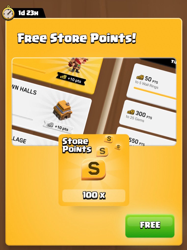 More free supercell store point added today claim it before it gone