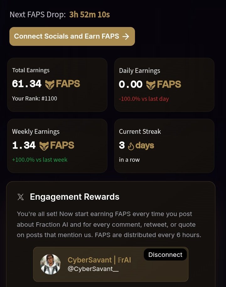 CyberSavant__'s tweet photo. The Hustler’s Forecast
📍 Forecast for the day:
⛅️ 90% Chance of Tweets
🌩 100% Chance of FAPs
☀️ Zero excuses
I don’t wait for viral luck—I build my way into it.
3 days in and already cooking with no kitchen.
Powered by @FractionAI_xyz ⚡
#FAPstorm #EarnWhileTweeting https://t.co/jgPcnyV58o