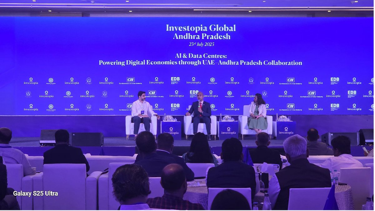 partners_primus's tweet image. At Investopia Global 2025–Andhra Pradesh, Raksha Sharda, VP, Primus Partners, led a fireside chat with Sri @naralokesh , Hon’ble Minister for IT, Electronics, RTG and HRD, Andhra Pradesh  &amp;amp; @manukumarjain, CEO- @G42ai .
