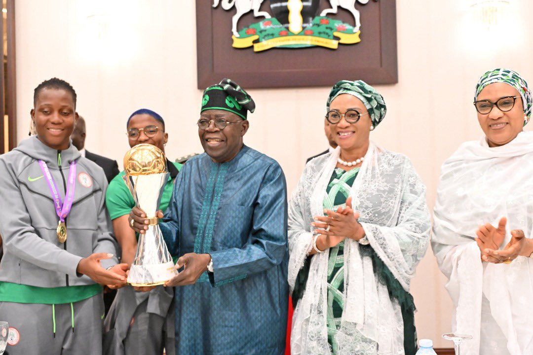 aonanuga1956's tweet photo. When you remember that Multichoice, the organizer of the BBNaija reality show is offering the winner  ₦150 million grand prize, you wonder why some Nigerians are unappreciative of President Tinubu’s rewards to the Super Falcons. President Tinubu has rewarded excellence, creativity,  hard work, soccer artistry and the undying Nigerian spirit.