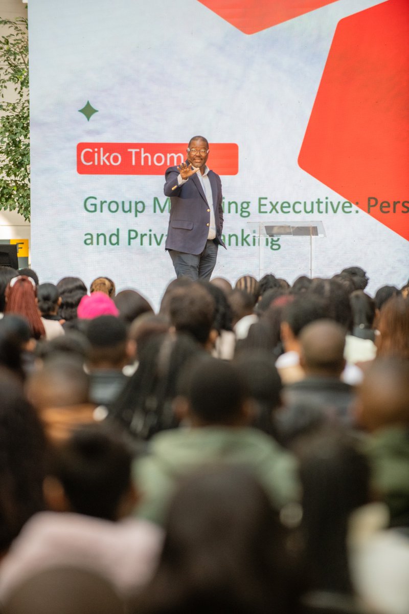 Nedbank's tweet photo. Ciko Thomas, our Group Managing Executive for Personal and Private Banking, steps onto the stage to inspire our YES4Youth learners.
With his passion for purpose-driven leadership, Ciko is here to share how Nedbank is dedicated to supporting young people.
#NedbankYES #YES4Youth https://t.co/wIPrSBqe78