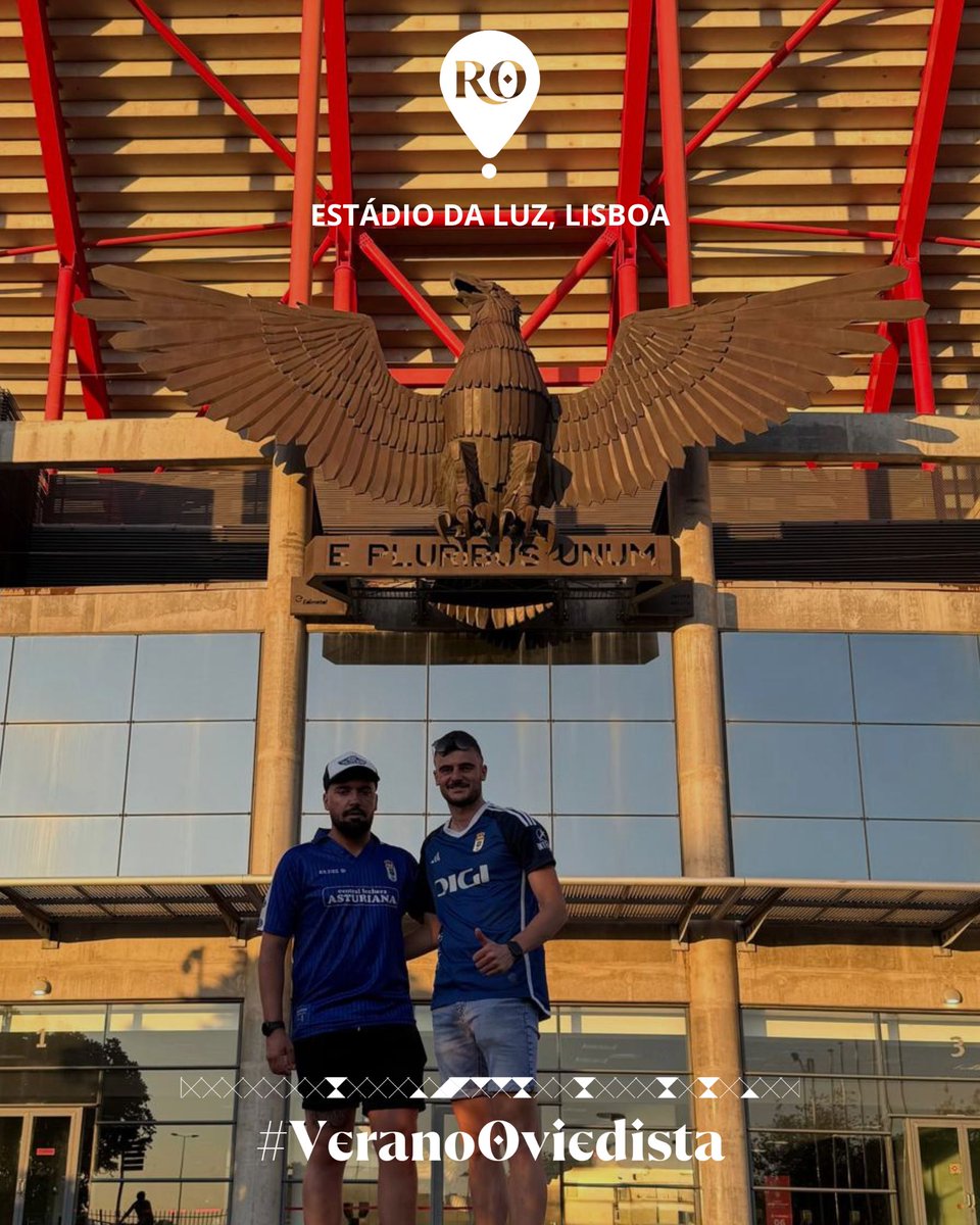 RealOviedo's tweet photo. Nuestros entrenadores de cantera llevan el #VeranoOviedismo hasta el 𝐄𝐬𝐭𝐚́𝐝𝐢𝐨 𝐝𝐚 𝐋𝐮𝐳, en Lisboa💙

𝐃𝐢𝐞𝐠𝐨 y 𝐆𝐚𝐛𝐫𝐢, descansad que en nada toca volver a los entrenamientos 💪⚽️

#RealOviedo 🔵⚪️ https://t.co/TYi8ugmIkH