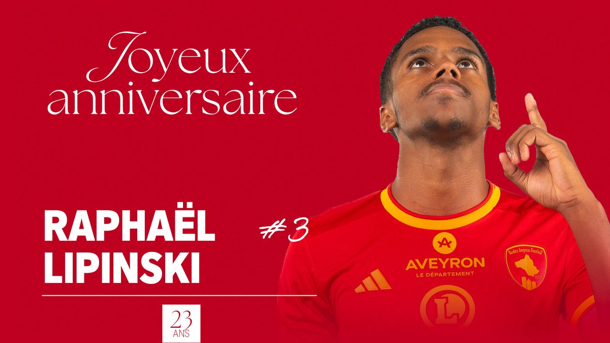 🥳 <a href="/Lipinski_3/">RL</a> fête ses 𝟐𝟑 𝐚𝐧𝐬 ce mercredi 🎉

𝐉𝐨𝐲𝐞𝐮𝐱 𝐚𝐧𝐧𝐢𝐯𝐞𝐫𝐬𝐚𝐢𝐫𝐞 𝐑𝐚𝐩𝐡 ❤️💛